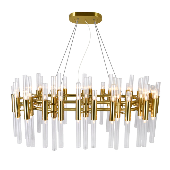 72 Light Chandelier with Brass Finish