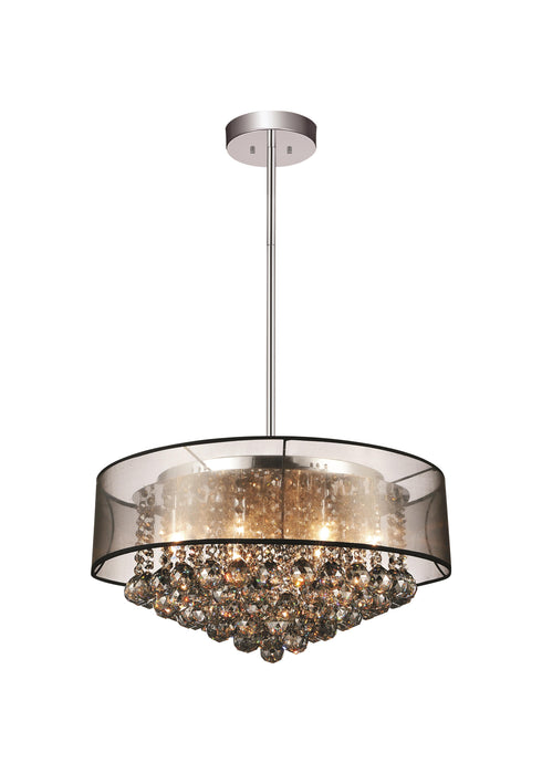 12 Light Drum Shade Chandelier with Chrome finish