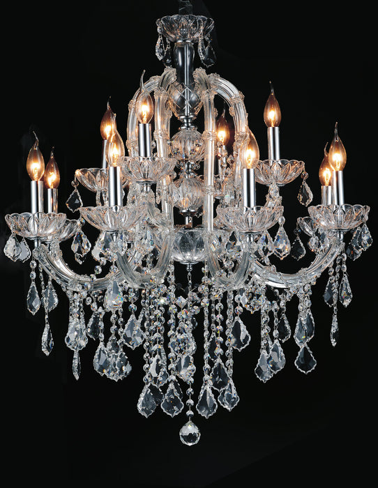 12 Light Up Chandelier with Chrome finish