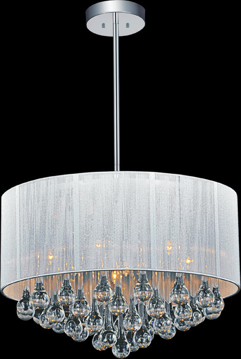 9 Light Drum Shade Chandelier with Chrome finish