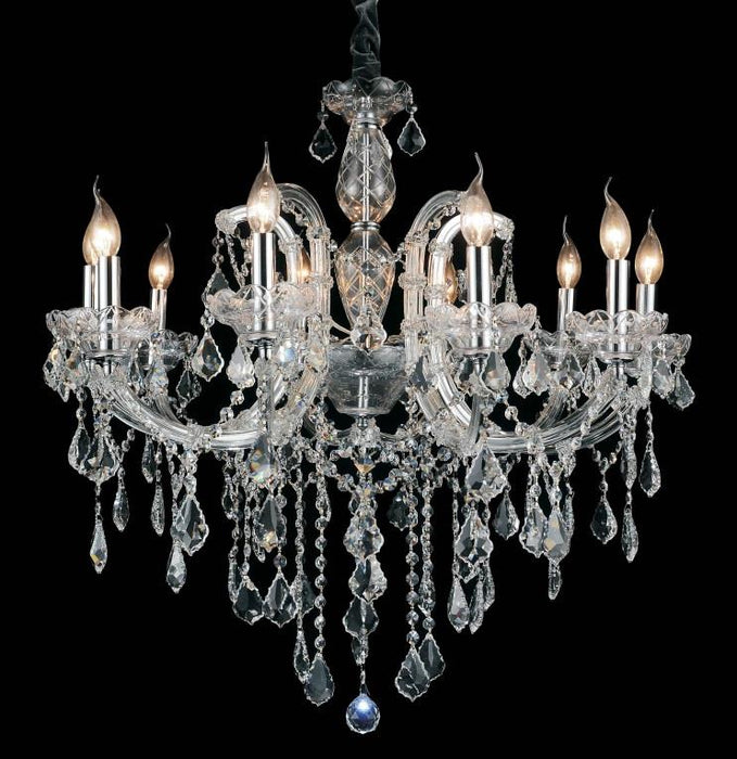 10 Light Up Chandelier with Chrome finish
