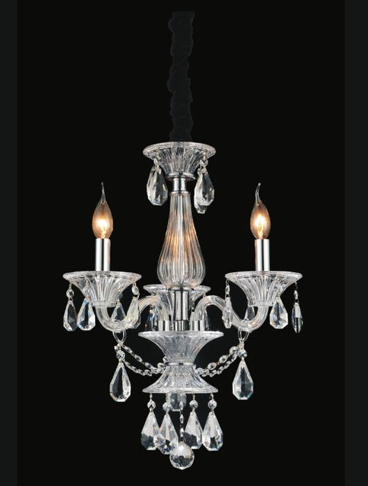3 Light Up Chandelier with Chrome finish
