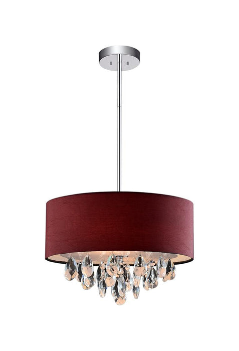 3 Light Drum Shade Chandelier with Chrome finish
