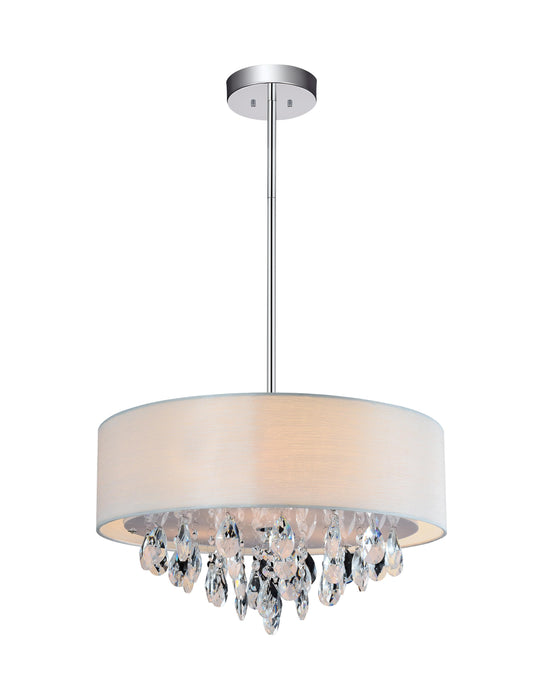 3 Light Drum Shade Chandelier with Chrome finish