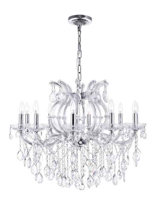 10 Light Up Chandelier with Chrome finish