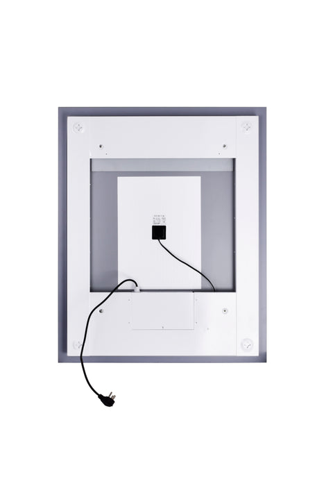 Square Matte White LED 36 in. Mirror From our Abril Collection