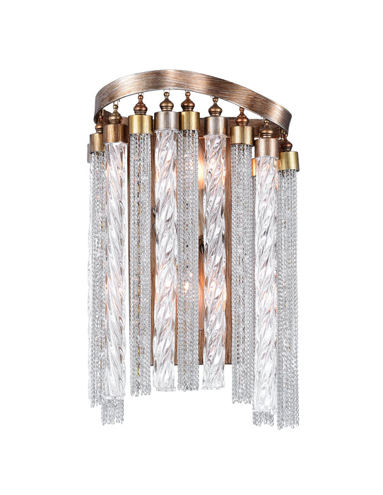 2 Light Wall Sconce with Gold finish