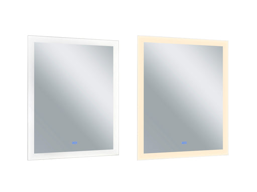 Rectangle Matte White LED 30 in. Mirror From our Abigail Collection