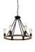 6 Light Up Chandelier with Black finish