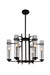 6 Light Up Chandelier with Black finish