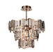 5 Light Down Chandelier with Champagne finish
