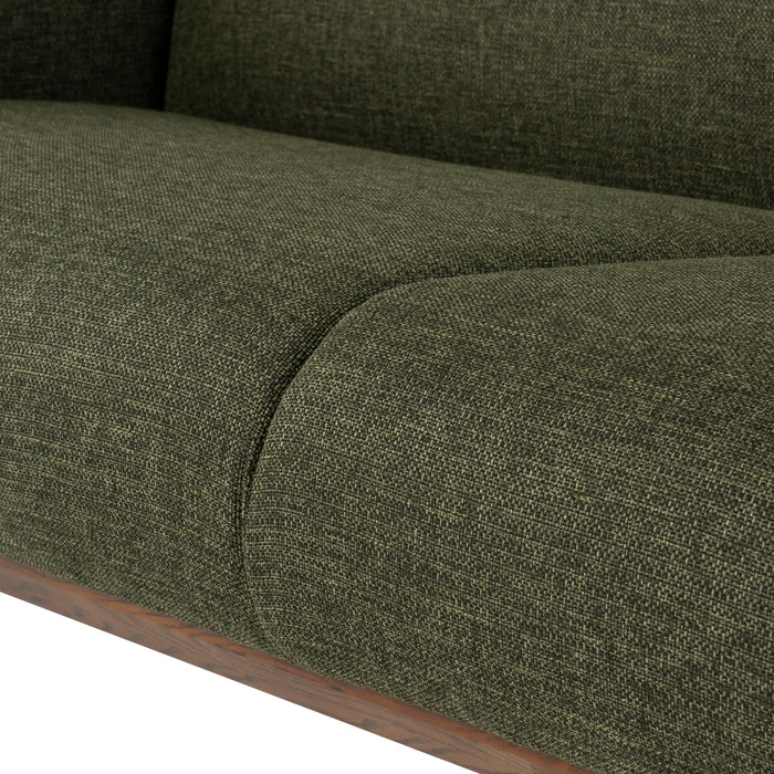 Benson NL Hunter Green Tweed Triple Seat Sofa
