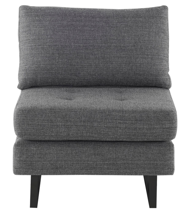 Janis NL Dark Grey Tweed Seat Armless Sofa
