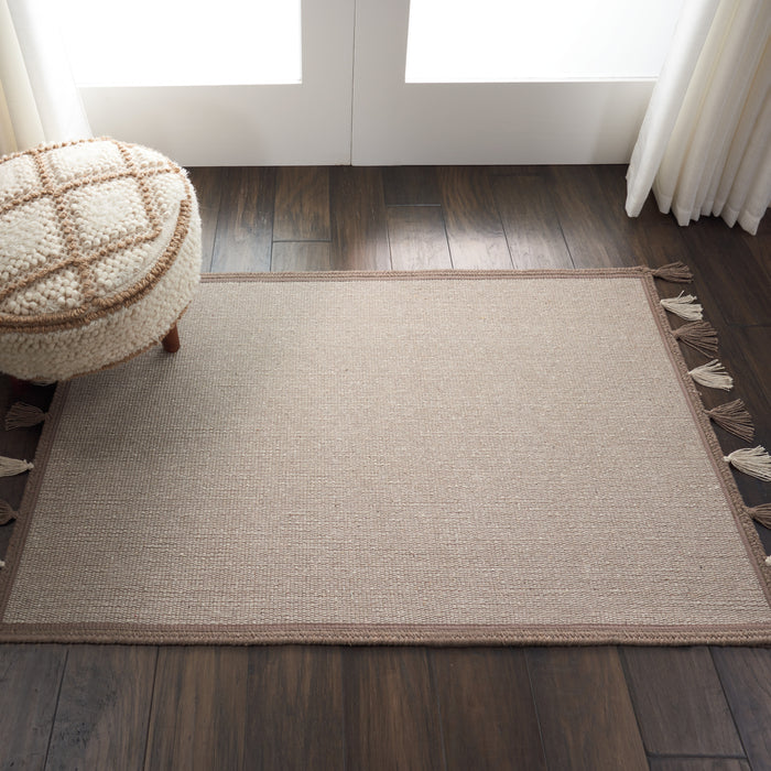 Nourison Otto 2' X 4' Taupe Flat Weave Area Rug