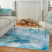 Nourison Le Reve LER02 Blue and Grey 4'x6' PhotoReal Area Rug