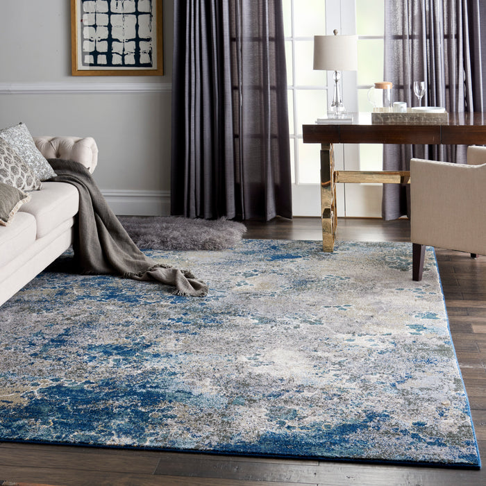 Nourison Artworks ATW02 Blue and Grey 9'x12' Rug
