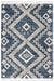 Nourison Oslo Shag OSL02 4'x6' Dark Blue and Grey Scandinavian Shag Rug