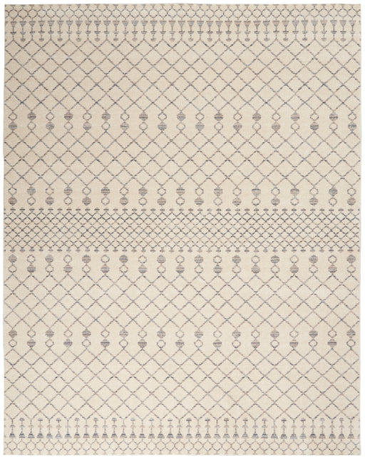 Nourison Palermo 7' x 10' Beige and Grey Distressed Bohemian Area Rug